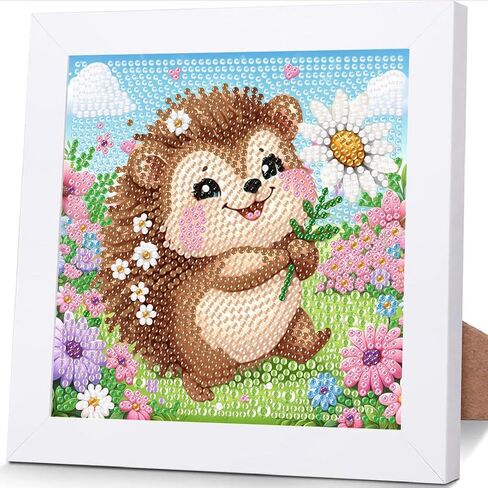 ajepon Sloth Diamond Art Kits for Kids with Frame,Sloths Diamond Art for Kids Ages 8-12,Animal Diamond Painting Kits for Kids with Beautiful Package for Gift Home Wall Decor(7x7inch) in Kuwait