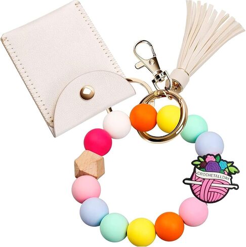 12Pcs Crochet Focal Beads for Pens Characters Embroidery Yarn Silicone Focal Beads Crochet Hook Yarn Beads for Keychain Making Bracelet DIY Gifts Beaded Pens in Saudi Arabia