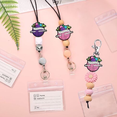 12Pcs Crochet Focal Beads for Pens Characters Embroidery Yarn Silicone Focal Beads Crochet Hook Yarn Beads for Keychain Making Bracelet DIY Gifts Beaded Pens in Saudi Arabia