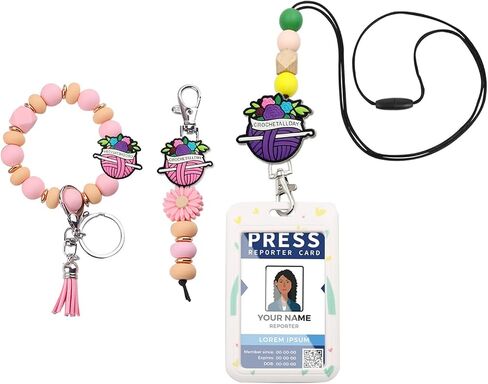 12Pcs Crochet Focal Beads for Pens Characters Embroidery Yarn Silicone Focal Beads Crochet Hook Yarn Beads for Keychain Making Bracelet DIY Gifts Beaded Pens in Saudi Arabia
