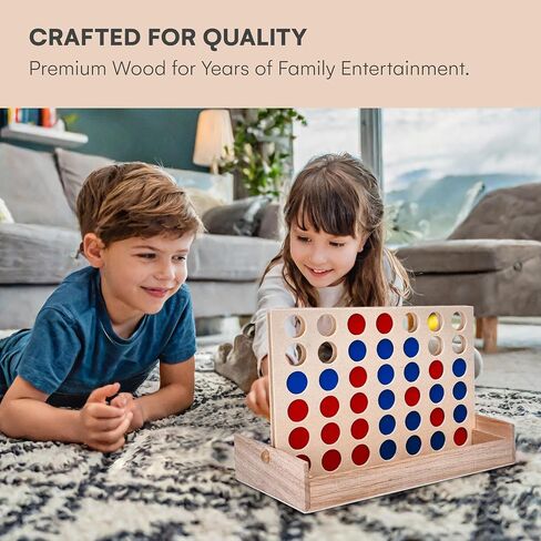 flybold Wooden Game Set - 6 x 10 x 6 Inches - Family-Friendly Game for Kids and Adults - Board Games for Adults for Indoor/Outdoor Fun, BBQs, Parties, and Picnics in Saudi Arabia