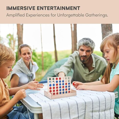 flybold Wooden Game Set - 6 x 10 x 6 Inches - Family-Friendly Game for Kids and Adults - Board Games for Adults for Indoor/Outdoor Fun, BBQs, Parties, and Picnics in Saudi Arabia