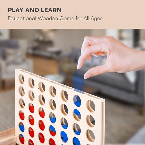flybold Wooden Game Set - 6 x 10 x 6 Inches - Family-Friendly Game for Kids and Adults - Board Games for Adults for Indoor/Outdoor Fun, BBQs, Parties, and Picnics in Saudi Arabia