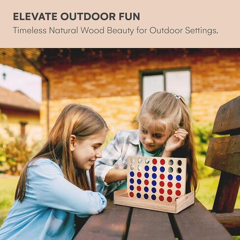 flybold Wooden Game Set - 6 x 10 x 6 Inches - Family-Friendly Game for Kids and Adults - Board Games for Adults for Indoor/Outdoor Fun, BBQs, Parties, and Picnics in Saudi Arabia