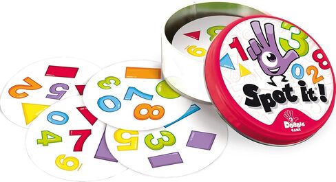 Zygomatic Spot It! 1,2,3 (2024 Refresh) - Eco-Blister Edition, 5-in-1 Visual Perception Game for Quick Reflexes and Family Fun, Ages 6+, 2-8 Players, 10 Minute Playtime, Made in Saudi Arabia