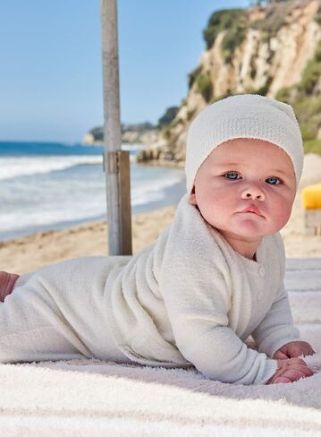 Barefoot Dreams® CozyChic Lite® Infant Beanie, Faded Rose-Pearl, 6-12 Months in Saudi Arabia
