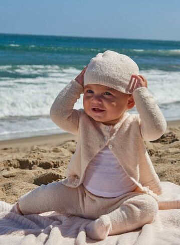 Barefoot Dreams® CozyChic Lite® Infant Beanie, Faded Rose-Pearl, 6-12 Months in Saudi Arabia