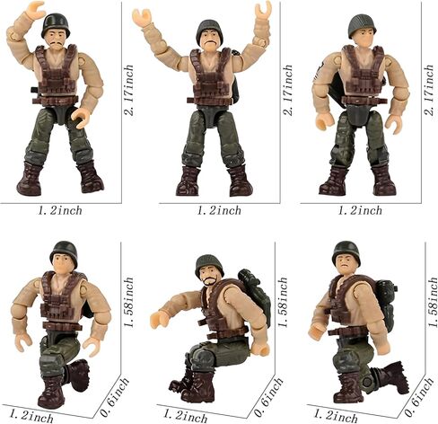 مجموعة البناء القاعدة الجيش العسكرية في الأصابع ، WW2 Battle Brick Armory Swat Team Gun Gun Pack Toys for Kids Boys 8+ ، متوافقة مع الطوب الكلاسيكي (611pcs) in Kuwait