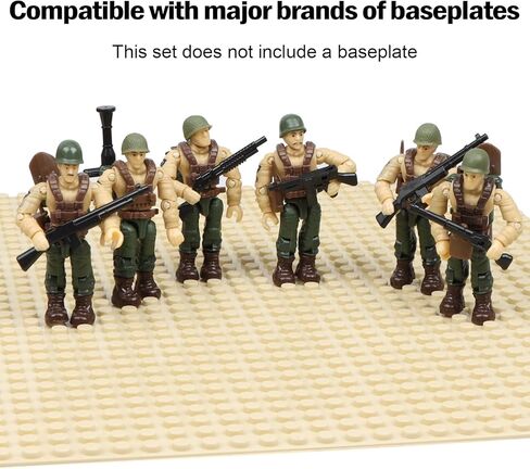 مجموعة البناء القاعدة الجيش العسكرية في الأصابع ، WW2 Battle Brick Armory Swat Team Gun Gun Pack Toys for Kids Boys 8+ ، متوافقة مع الطوب الكلاسيكي (611pcs) in Kuwait