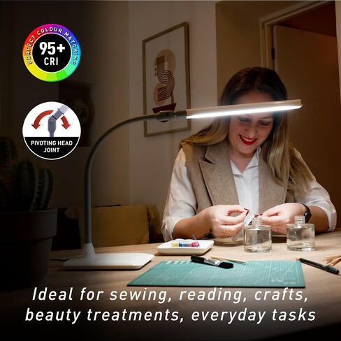 daylight Company Uno Pro Table Lamp, Standing Lamp for Living Room, Bedroom, Salon, Office, Touch Control, Flexible Arm, Sleek Design, Multipurpose in Saudi Arabia
