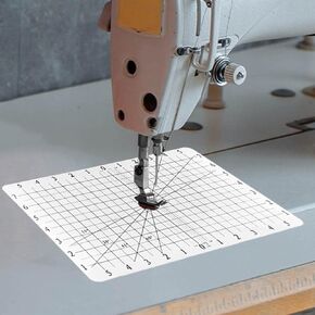 Quilting Slider Mat with Tacky Back - Free Motion Quilting Accessories-Grid Marked Make Sewing Easier (White, 11.8"X8")