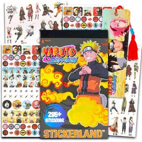 Naruto Stickers Party Favors Bundle - 295+ Deluxe Naruto Shippuden Stickers Featuring Naruto, Sasuke, Itachi, Kakashi, More | Naruto Gifts for Boys