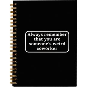 Rusenbao Funny Coworker Gifts for Women, Sarcastic Gifts, Funny Journal, Work Humor Gifts, Funny Office Gifts Notebook for Work Coworkers, Hardcover Spiral Notebook 5.5 x 8.3