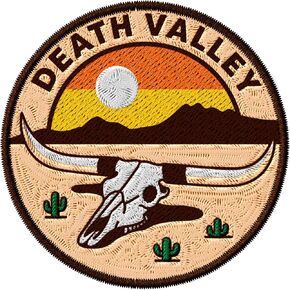 Death Valley National Park Patch Embroidered Iron on Patches for Clothes Backpacks Bags Jeans Jackets Size 3" ID45095