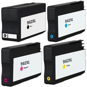 Compatible Ink Cartridge Replacement for HP 962XL. Works for HP OfficeJet Pro 9010, 9012, 9013, 9014, 9015e, 9016, 9018, 9019, 9020, 9025 Printers. 4 Pack (Black, Cyan, Magenta, Yellow)