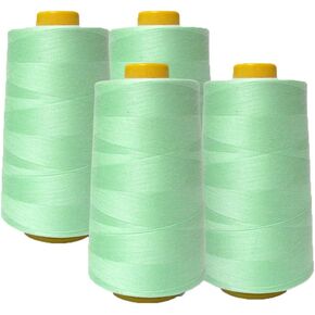 AK Trading 4-Pack Gold All Purpose Sewing Thread Cones (6000 Yards Each) of High Tensile Polyester Thread Spools for Sewing, Serger Machines, Quilting, Overlock, Merrow and Hand Embroidery