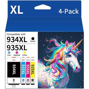 934xl 935xl Ink cartridges High-Yield Combo Pack Replacement for hp 934 and 935 Ink cartridges Compatible with HP Officejet Pro 6830 6230 6835 6812 6815 6820 6220 6800 Printers (4 Pack)