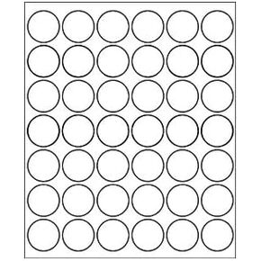 ChromaLabel 1.25 Inch Round Printable Labels for Laser and Inkjet Printers, 1050 Stickers per Pack, 42 Stickers per Sheet, White