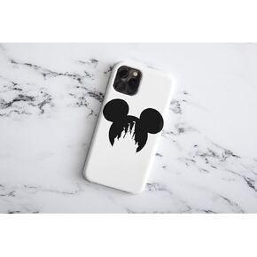 Pack of 6 Mouse Face Magic Castle Kingdom Cute Sticker - Princess Sticker - Car Sticker - Laptop Decal - Gifts for Children (8cm x 6cm, Black)