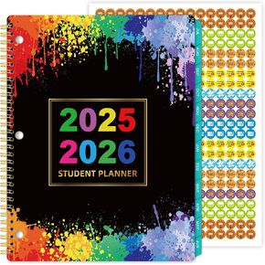 Student Planner 2025-2026 - School Planner from July 2025 - June 2026, 9" x 11", Academic Student Planner for 2025-2026, Stickers, Monthly Tabs, Perfect Organizer