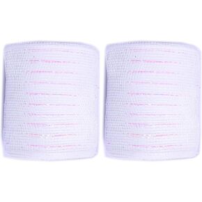 4 inch x 20 Yards-YYCRAFT Metallic Poly Mesh Ribbon (2 Pack,Black)