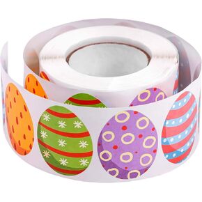 500 Pieces Easter Stickers Happy Easter Eggs Roll Stickers Assorted Easter Theme Bunny Stickers Self-Adhesive Decorative Stickers for Kids Party Supplies