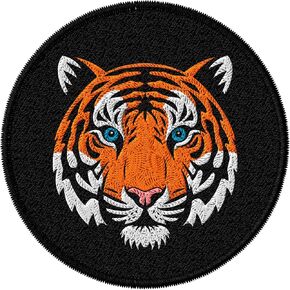 Tiger Patch Embroidered Iron on Patches for Clothes Backpacks Bags Jeans Jackets Size 3" ID45095