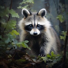 DIY 5D Diamond Art Painting Kits للبالغين Animal Raccoon Diamond Art Easy for Beginner Round Full Drill Cross Cross Gems Gems Craft for Home Decor 40x40cm (2)