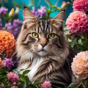 Acudotr Diamond Painting Kits for Adults, 5D DIY Cat Diamond Art Kits for Beginners, Full Drill Diamond Painting Kits for Home Wall Decor, 12x12 Inch