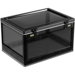 Extra Large Lock Box for Medication Safe, Medicine Lockable Storage Box with Code, Phone Lock Boxes for Video Games, Box with Combination Lock for Snacks/Food, Locking Cabinet for Home/Office (Black)