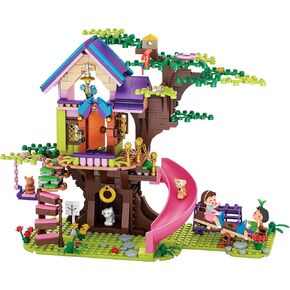 Friends Tree House Building Kit Girls Friendship Forest Jungle Treehouse Pets Amusement Park Toys Set with Seesaw Creative Roleplay Birthday Gifts for Old Kids Boys 8-12,6-12,7-9 (642 PCS)