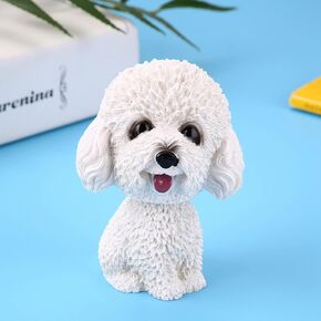 Bobble Head Puppy Toy, Cute Dog Figurine, Car Interior & Home Decor Ornament