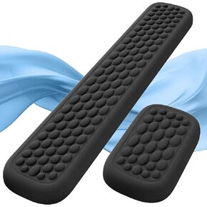 Lekvey Keyboard Wrist Rest, Wrist Rest for Computer Keyboard - Silky Memory Foam Wrist Rest for Keyboard and Mouse, Wrist Pad for Keyboard, Typing Pain Relief Wrist Support for Keyboard, Green Blue