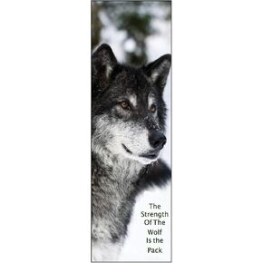 Bulk Pack of 50 Inspirational 'Strength of The Wolf' Bookmarks – Perfect for Book Lovers, Student Awards, and Birthday Favors – Encourages Reading – Sturdy, Shiny, Thick Card Stock – Made in USA