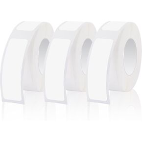 3 Rolls Thermal Label Tape for P12/P50, 12x40mm (0.47'' x 1.57'') 160 Labels/Roll Self-Adhesive Printing Labels for Home Office School Organization, White