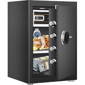 HSGCJS Biometric Fingerprint Safe, Home Safe Box with full Digital Keypad,Security Safe For Home,Office and Hotel-1.2 Cubic Feet