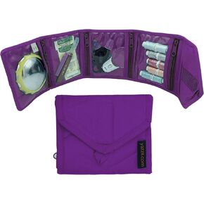Yazzii Craft Travel Wallet - محفظة حرفية محمولة ومتعددة الوظائف - 4 حامل جيب للمفاهيم وبطاقات الائتمان والمجوهرات والملحقات والطب والمزيد! أرجواني