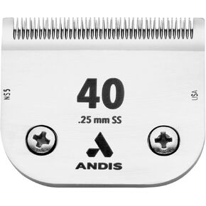 Andis CeramicEdge Carbon-Infused Steel Pet Clipper Blade, Size-40SS, 1/100-Inch Cut Length (64350)
