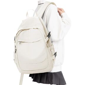 VECAVE Lightweight Backpack for Women Men, Travel Casual Daypack Laptop Rucksack, Waterproof College High Secondary Bookbag Daily Bag, Black.