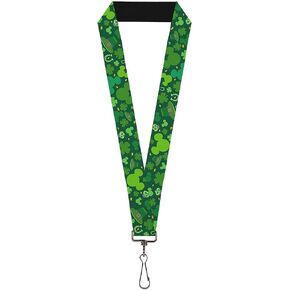 Buckle Down Lanyard-1.0-St. Patrick's Day Mickey Collage Greens