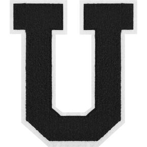 6.5" Iron on Letter Patches Red Large Letterman Jacket Letter Patches Varsity Letter Patches Chenille Letter Patches(Letter M)