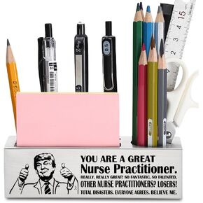 FOKCBOCM Nurse Practitioner gifts for Women Funny, Thank You Gifts for Nurse Practitioner, You Are A Great Nurse Practitioner, Nurses Week Gifts for Nurse Practitioner Office Desk Pencil Holders-DS42