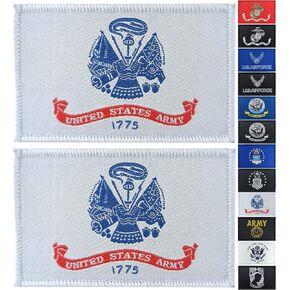 JBCD 2 Pack US Army 1775 Flag Patch Army Force Flags Tactical Patch Pride Flag Patch for Clothes Hat Patch Team Military Patch