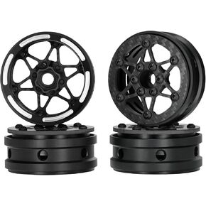 1.9" Beadlock Wheels Carbon Fiber Ultra Lightweight 12mm Hex Hubs Wheel Rims for 1/10 RC Crawler Car Axial SCX10 Capra TF2 Element Enduro TRX4