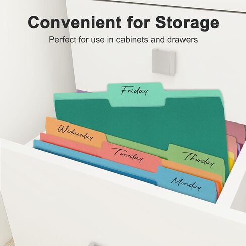 ViVin File Folder, 50 Pack Colored File Folders with 1/3-Cut Tabs, Fits 8.5 * 11 Letter Size Paper, Manilla Folders for Home Office School Documents(Multicolored) in Kuwait