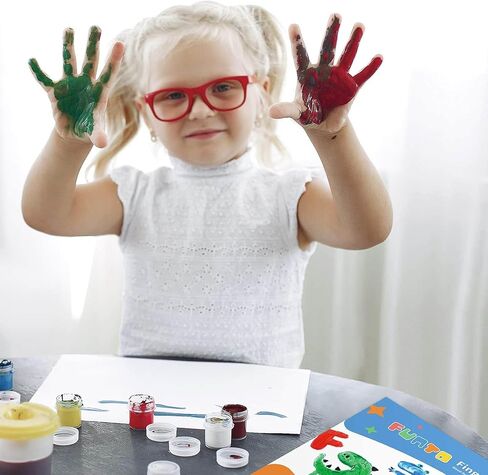 Funto Finger Paint Paper Roll, 12''x400'', Size-Free, White, Large Paint Paper for Toddlers, Art Paper for Kids, Paper for Painting, Easy to Cut in Kuwait