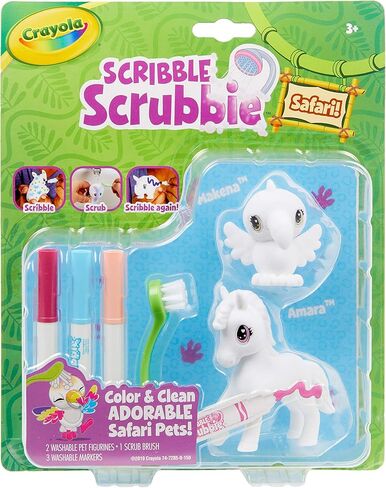 Crayola Scribble Scrubbie Safari 2 Pack Animal Toy Set Age 3+ in Saudi Arabia
