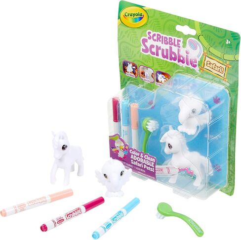 Crayola Scribble Scrubbie Safari 2 Pack Animal Toy Set Age 3+ in Saudi Arabia