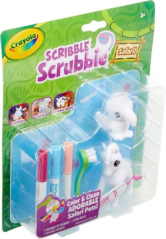 Crayola Scribble Scrubbie Safari 2 Pack Animal Toy Set Age 3+ in Saudi Arabia