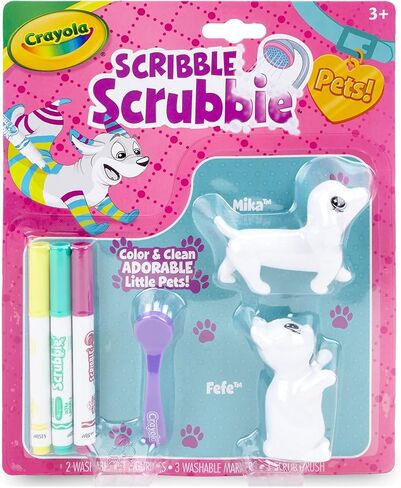 Crayola Scribble Scrubbie Safari 2 Pack Animal Toy Set Age 3+ in Saudi Arabia